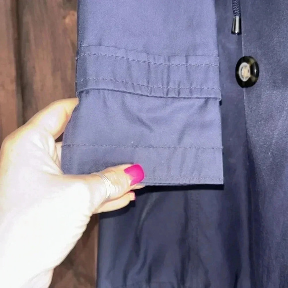 Laundry by Shelli Segal navy trenchcoat - Picture 2 of 3